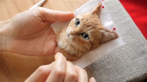 Stunningly Realistic Cats Crafted Out Of Felted Wool 3d Portrait Wool Felt Japanese Artists