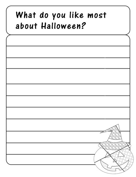 What Do You Like About Halloween Writing Prompt Free Printable