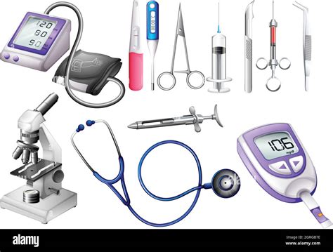 Set Of Medical Equipment Stock Vector Image Art Alamy