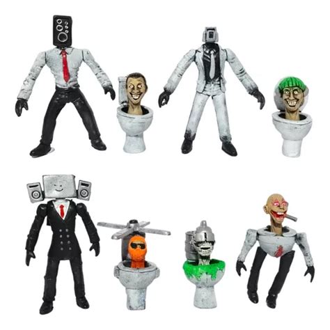 Ocho Figuras Titanes Skibidi Toilet Wc Excusado Meses Sin Intereses