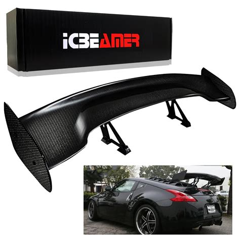 Buy ICBEAMER Universal Fit Real Carbon Fiber GT Wing Rear Weatherproof