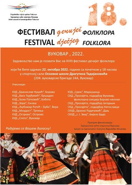 Zvo Festival De Jeg Folklora Oktobra U Vukovaru Radio Borovo