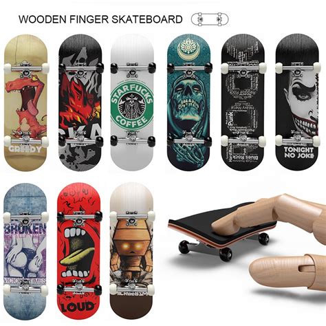 Skate De Dedo Profissional Fingerboard De Madeira Conjunto Completo 5