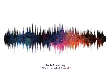 LAB NO 4 Louis Armstrong What A Wonderful World Song Soundwave Print ...