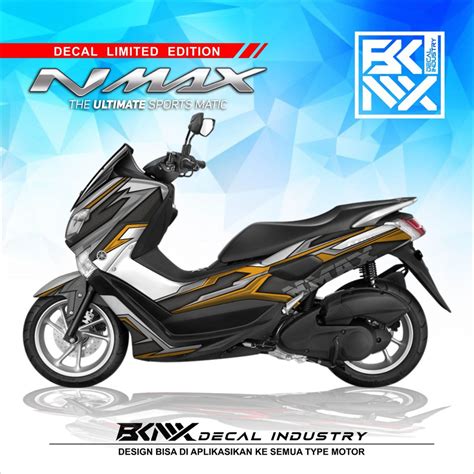 Jual Sticker Decal Full Body Yamaha Nmax Putih Coklat Hitam Shopee