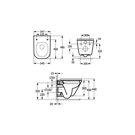 Roca Gap Square Compacto Zestaw Miska Wc Podwieszana Rimless Deska