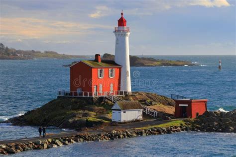 Fisgard Lighthouse At Sunset Fort Rodd Hill National Historic Site