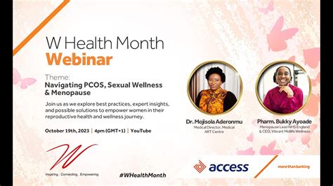 W Health Month Webinar Navigating PCOS Sexual Wellness Menopause