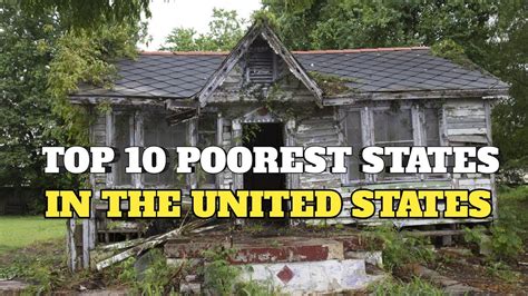 Top 10 Poorest States In The United States In 2024 Youtube