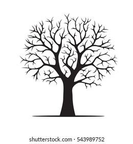 Black Tree Vector Illustration Stock Vector (Royalty Free) 543989752 ...