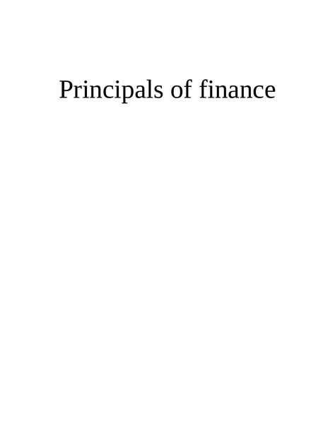 Principles Of Finance Analysis Of J Sainsbury S Financial Ratios And