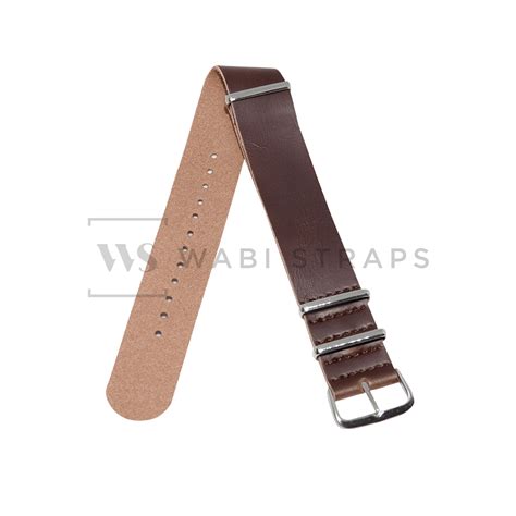 Leather One-Piece Straps | Pass Through Leather Watch Band - Wabistraps