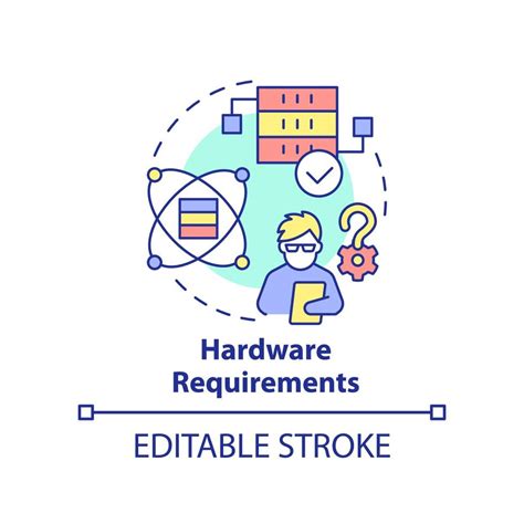 Hardware Requirements Concept Icon 16090249 Vector Art At Vecteezy