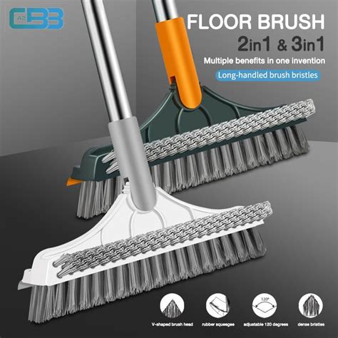 In In Cleaning Brush Bathroom Kitchen Floor Scrub Brush Long Handle