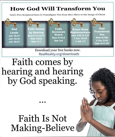 Faith Comes By Hearing And Hearing By God Speaking Faith Is Not