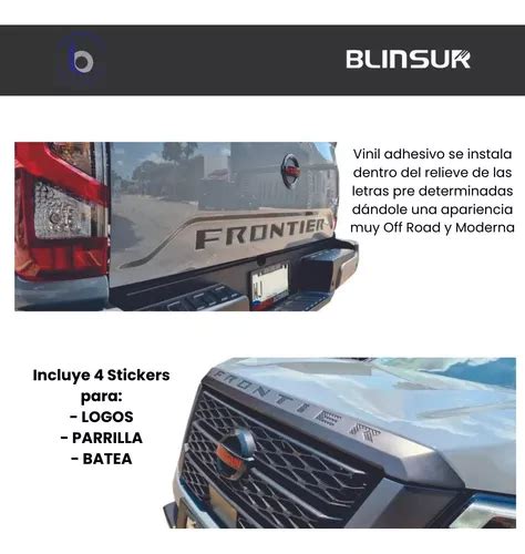 Sticker Calca Nissan Np300 Frontier 2021 2022 Parrilla Batea En Venta