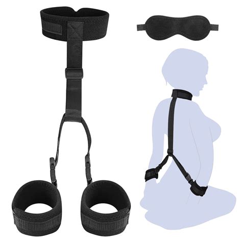 Bondage Set Behind Handcuff Collar Bed SM Games Sex Toys For Couples