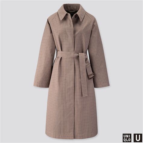 Women Uniqlo U Blocktech Checked Coat Uniqlo Uk