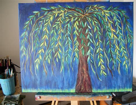 Creative Stash: painting in progress: willow tree