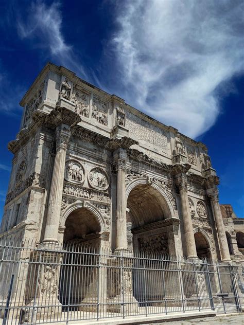 Arco De Constantina De Roma Famoso Foto De Archivo Imagen De