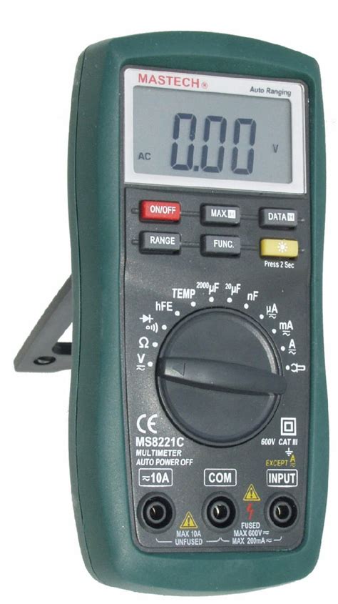 Autorange Digitalmultimeter Mastech MS8221C mit Kapazitätstest