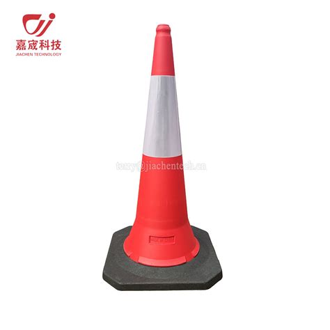 100cm PE Traffic Safety Cone With Plastic Rubber Base China Traffic