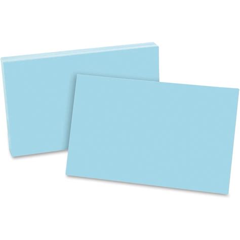 Oxford, OXF7520BLU, Colored Blank Index Cards, 100 / Pack - Walmart.com ...