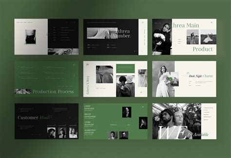 Aethrea – Green Elegant Fashion Portfolio Powerpoint Presentation ...