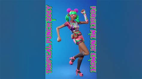 Fortnite Tropical Punch Zoey Outfit Forget Me Not Emote Youtube