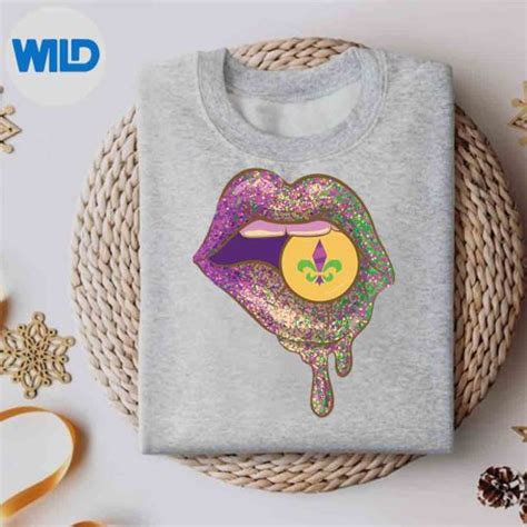 Mardi Gras Purple Lips SVG Mardi Gras Purple Lips Fleur De Lis