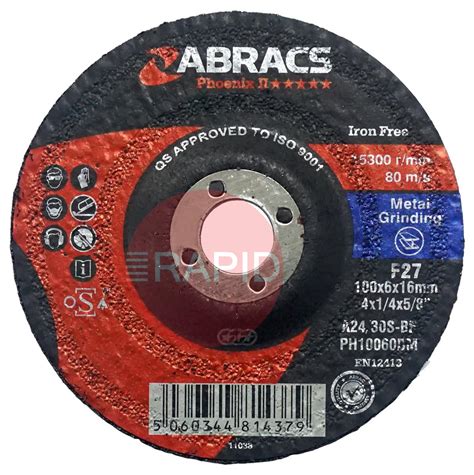 Buy Abracs Phoenix Ii Mm Depressed Centre Grinding Disc Mm