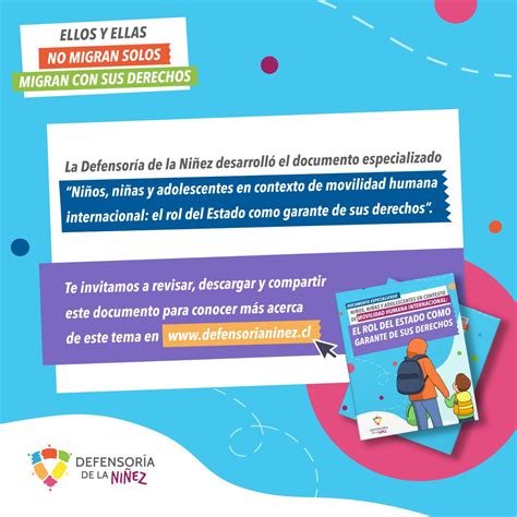 Defensoría de la Niñez on Twitter Porque ellos y ellas no migran