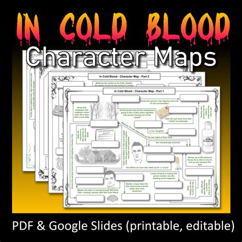 4 Character Maps For IN COLD BLOOD Worksheet Review PDF SLIDES