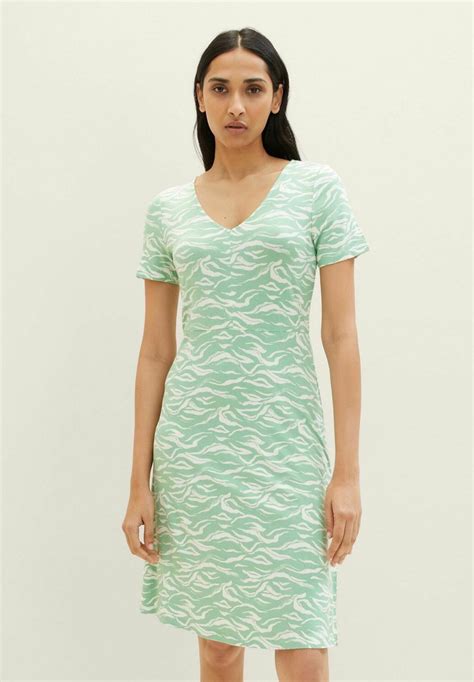 Tom Tailor Jerseyjurk Green Small Wavy Design Lichtgroen Zalando Nl