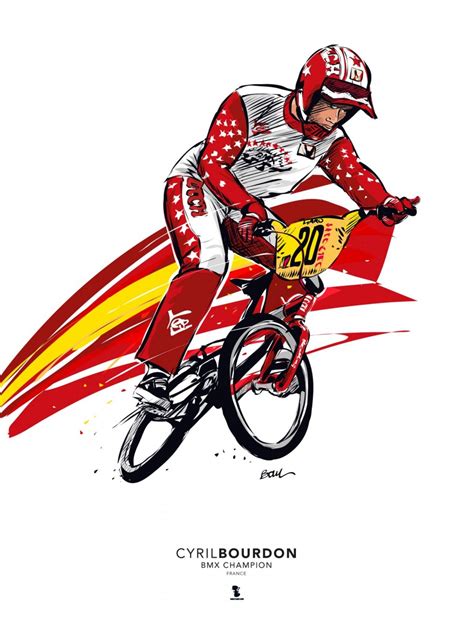 CYRIL BOURDON BMX CHAMPION Christophe BOUL Graphiste Illustrateur