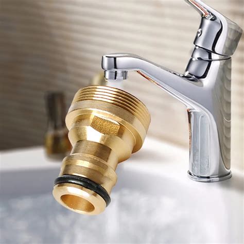 Universal 23 Mm Quick Connector Pure Brass Kitchen Bathroom Faucet Tap Connector Garden Hose