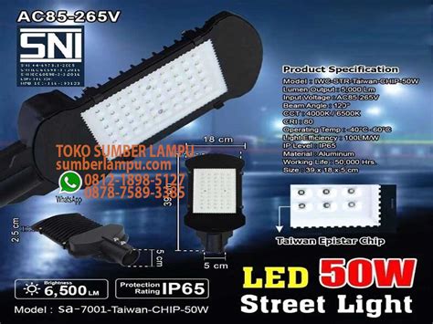 Jual Lampu Jalan SNI LED 50 Watt IP65 Street Light Sumberlampu