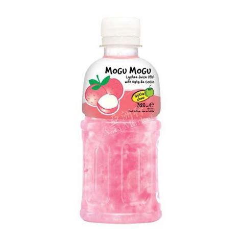 Mogu Mogu Lychee Juice With Nata De Coco 320ml In 2021 Lychee Juice