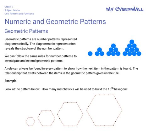 Numeric And Geometric Patterns Geometric Patterns WCED EPortal