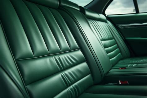 Premium Photo | Interior of a modern car with green leather seats 3d ...