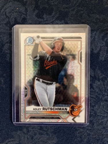 ADLEY RUTSCHMAN 2021 Bowman Chrome Mega Box Mojo Refractor Rookie Card