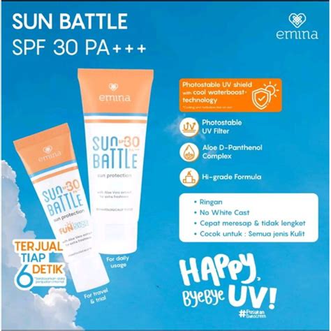 Jual Emina Sun Battle Spf Pa Sun Protection Ml Ml Shopee