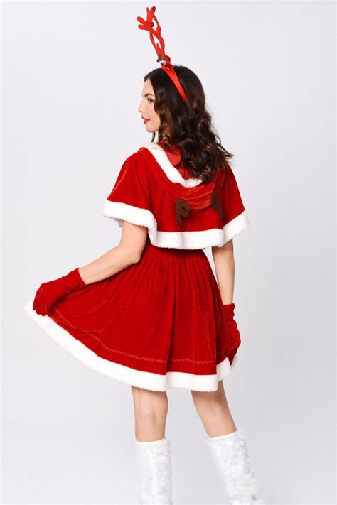 Chrismas Party Adult Women Girls Dress Uniform Halloween Cosplay