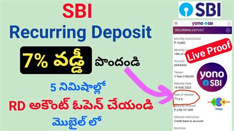 Sbi Recurring Deposit Sbi Rd Account Open Online How To Open Rd In