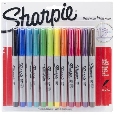 Sharpie Ultra Fine Point Permanent Markers 12 Colored Markers Per Pack