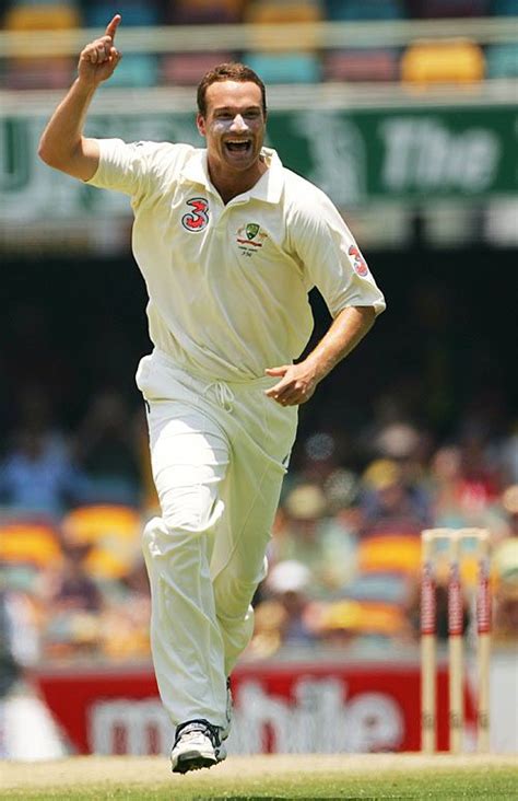 Stuart Clark Celebrates The Dismissal Of Andrew Strauss Espncricinfo