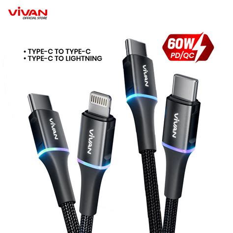 Jual Vivan Kabel Type C To Lightning Type C To Type C A Untuk Iphone