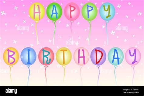 Beautiful Design Of Happy Birthday Banner With Colorful Party Balloons