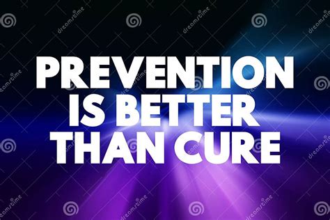 Prevention Is Better Than Cure Text Quote Concept Background Stock Illustration Illustration