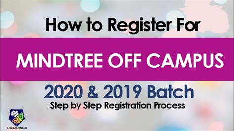 Mindtree Off Campus Drive For Batch How To Register Off